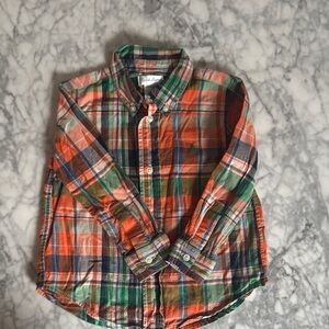 Ralph Lauren Kids Plaid Shirt - Orange, Green, Blue